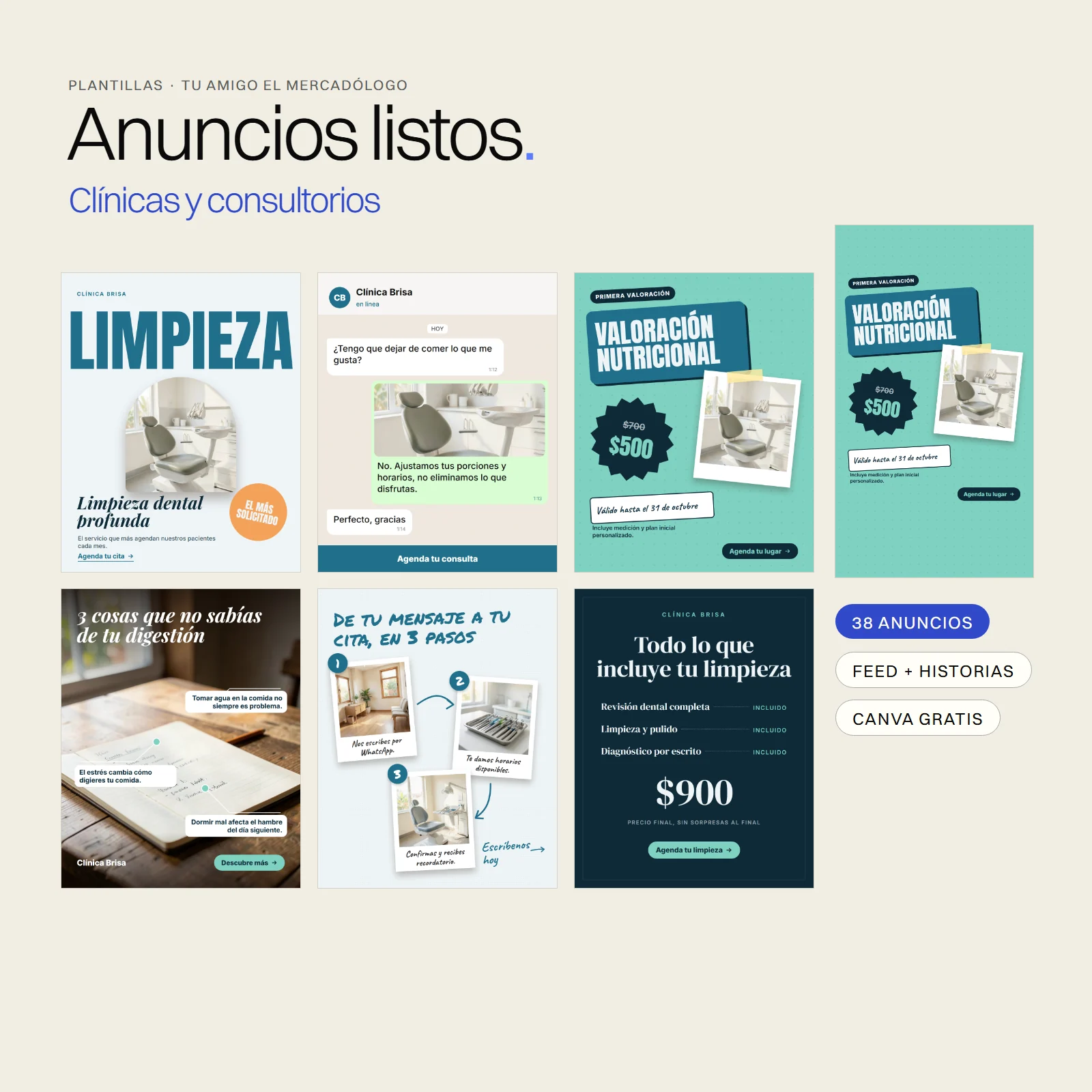 Anuncios listos: Clínicas y consultorios