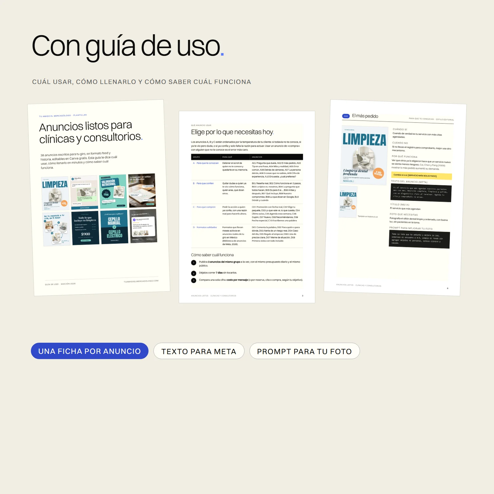 Anuncios listos para Clínicas y consultorios: guia
