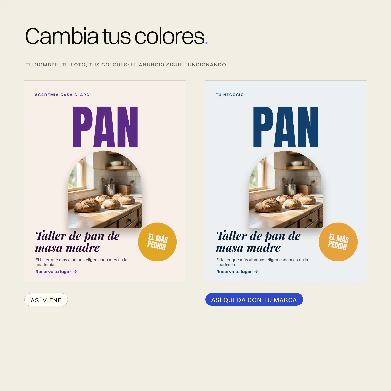 Anuncios listos para Coaches y educadores: tu marca