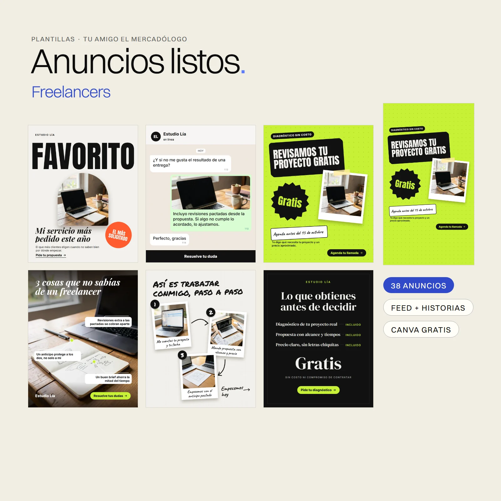 Anuncios listos: Freelancers