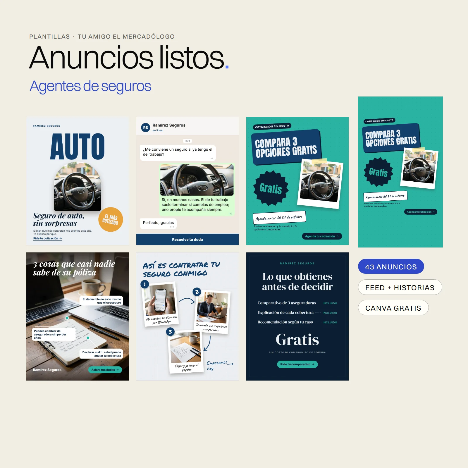Anuncios listos: Agentes de seguros