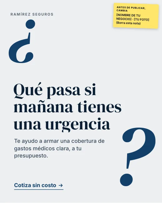 Anuncio de ejemplo del pack Agentes de seguros