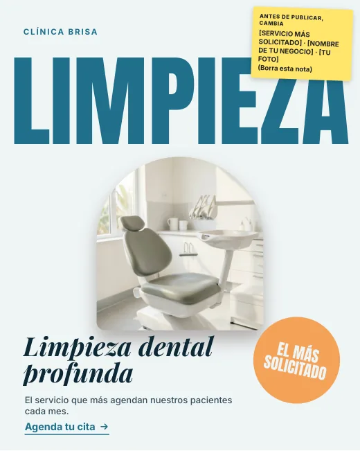 Anuncio de ejemplo del pack Clínicas y consultorios