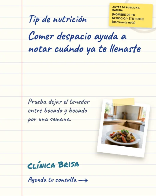 Anuncio de ejemplo del pack Clínicas y consultorios